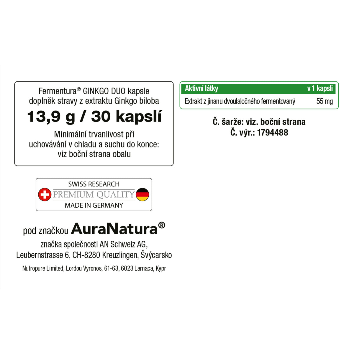 Obrázek produktu z Fermentura Ginkgo Duo